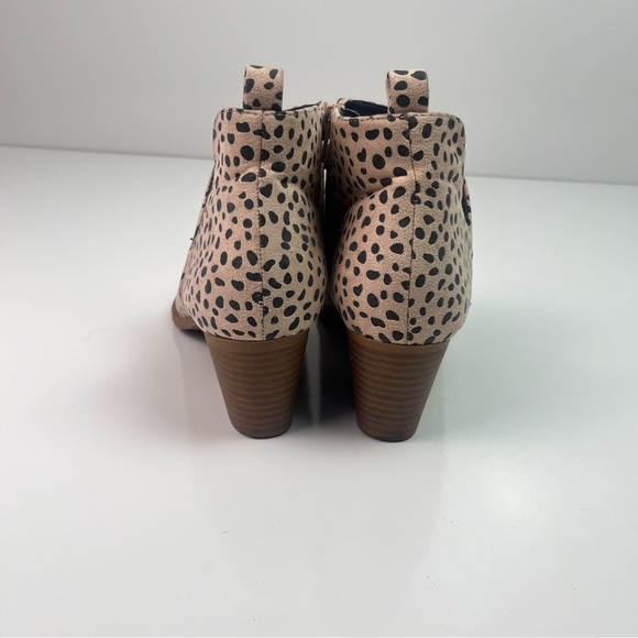 Jolimall Tan Black Dots Ankle Boots Pointed Toe Sz 7 - Picture 4 of 8